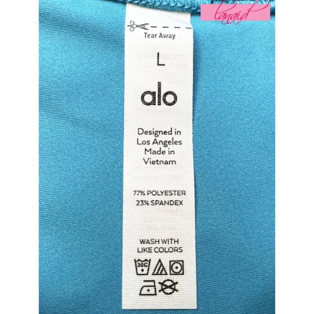 Alo 7/8 High-Waist Airlift Leggings Blue Splash Hi-Rise Waisted Tights Skinny L